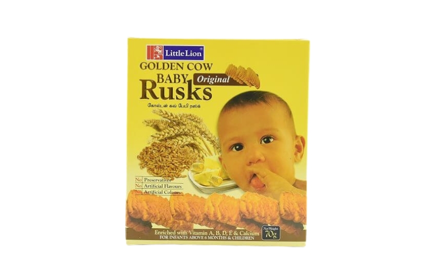 LITTLE LION GOLDEN BABY RUSKS ORIGINAL 70G