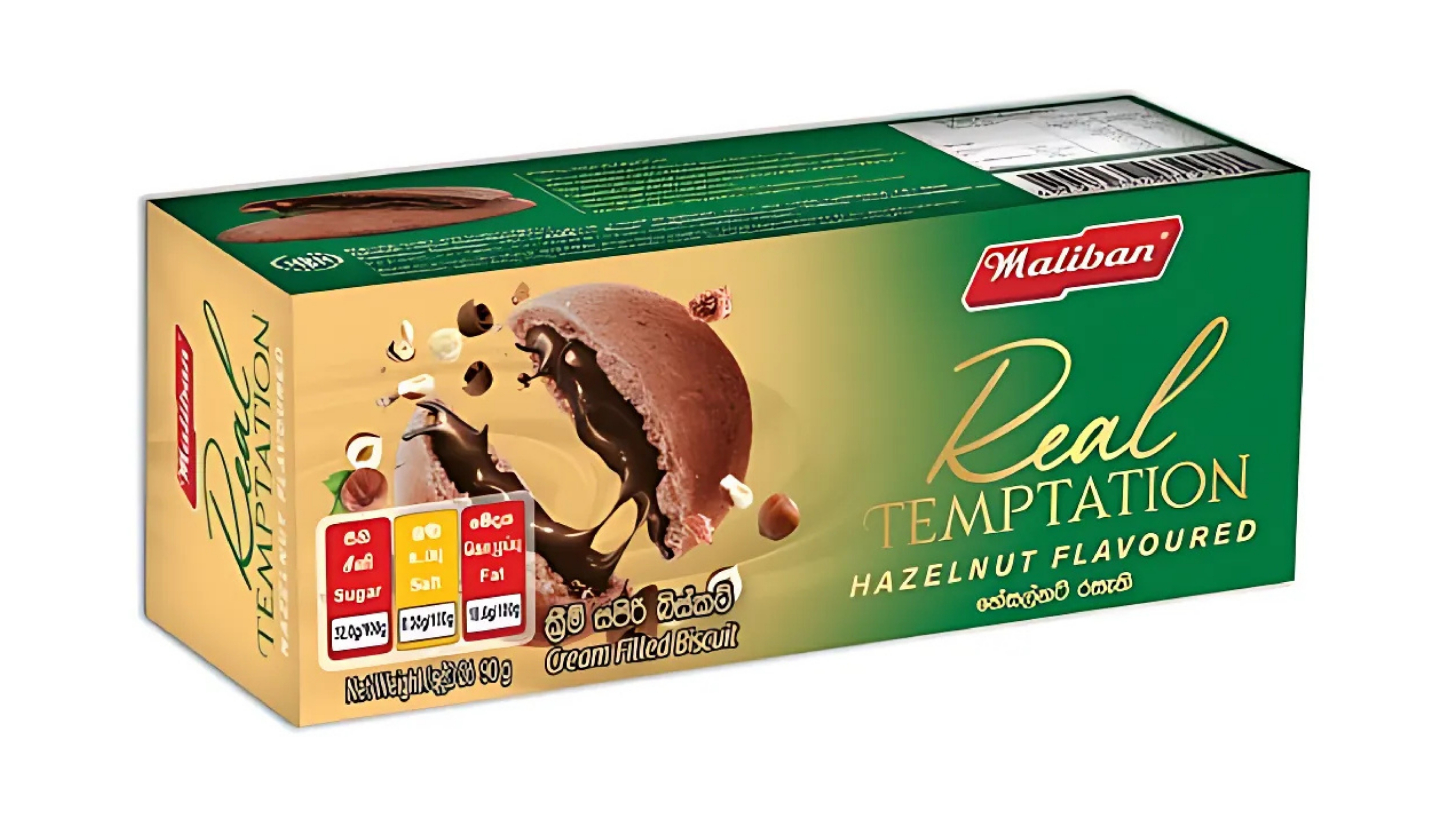 MALIBAN REAL TEMPTATION HAZELNUT FLAVOURED 100G