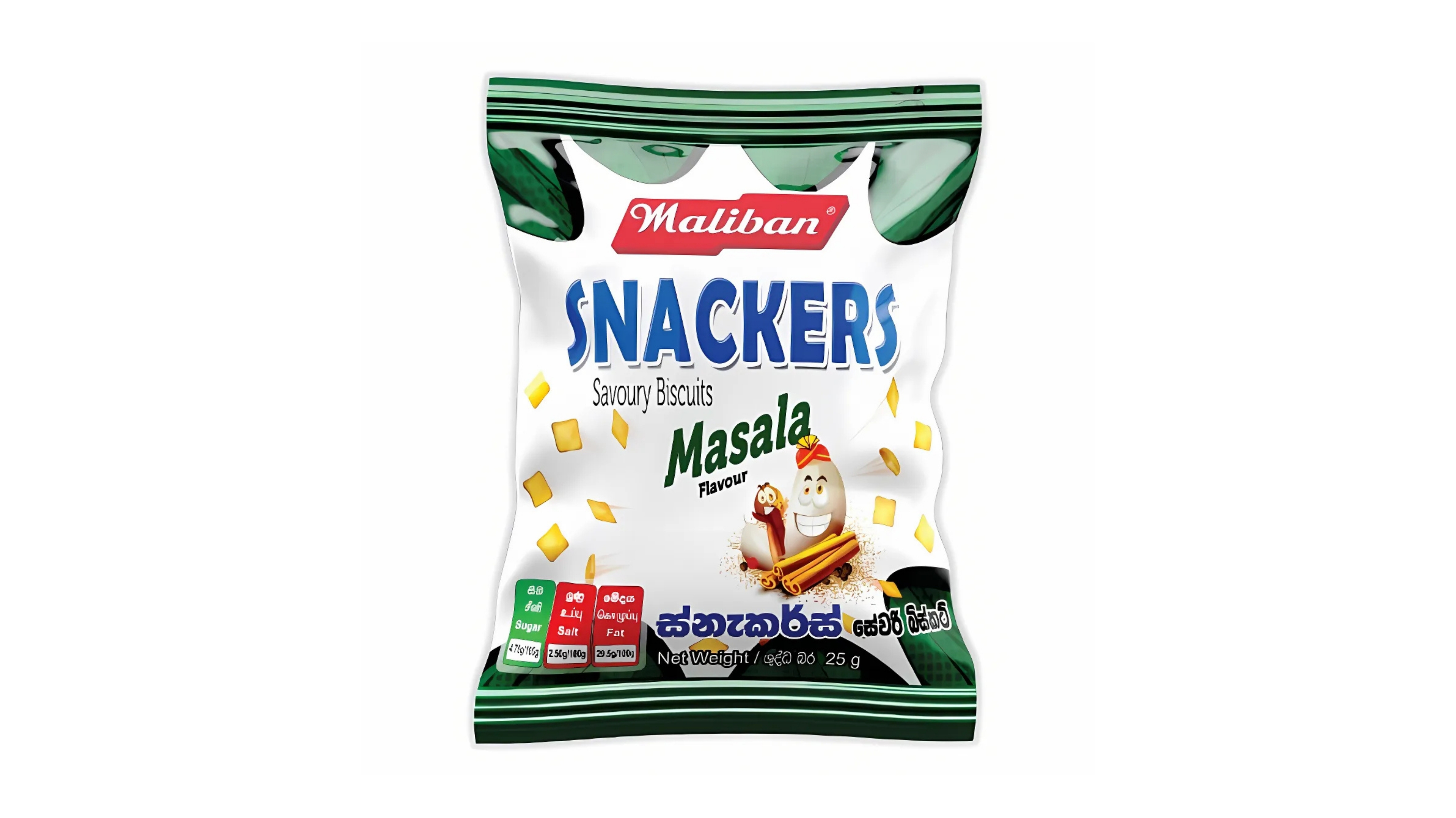 MALIBAN SNACKERS MASALA FLAVOUR 25G