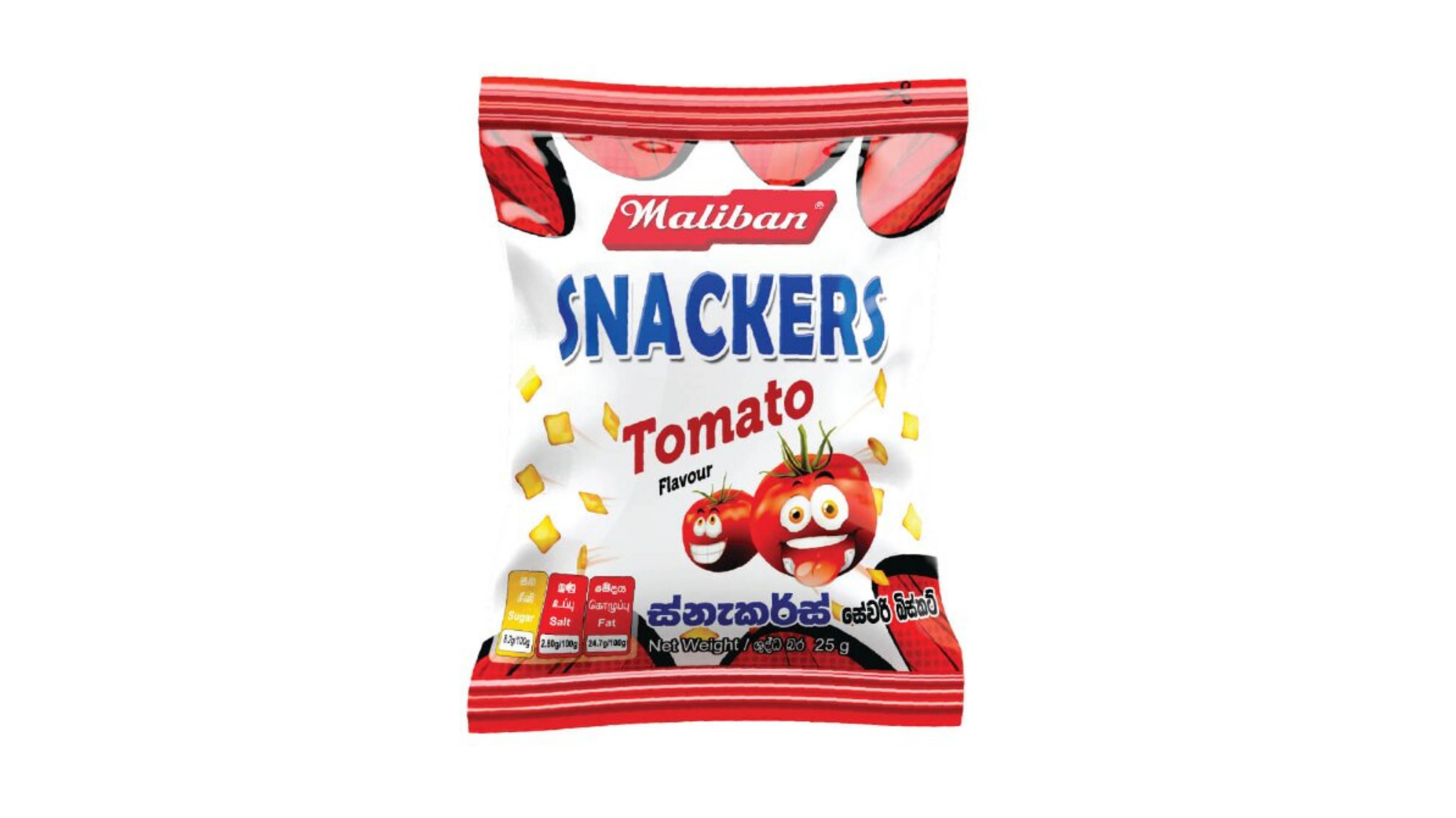 MALIBAN SNACKERS TOMATO FLAVOUR BISCUITS 25G