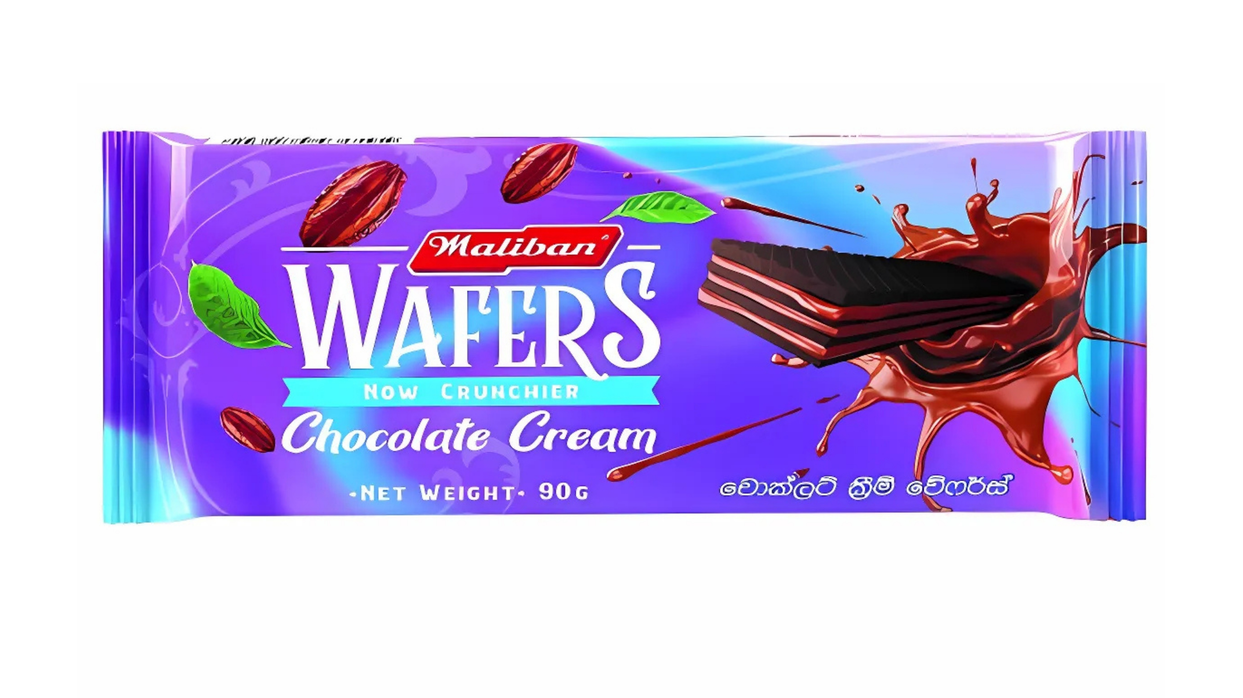 MALIBAN WAFERS CHOCOLATE CREAM 90G