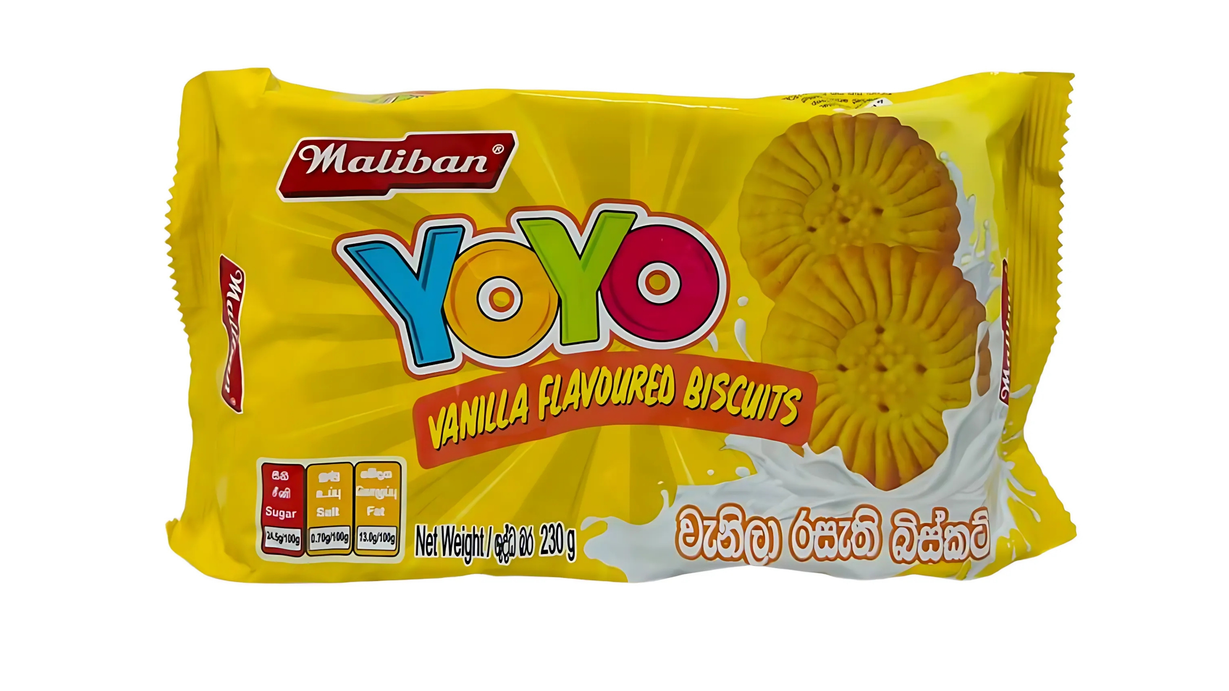 MALIBAN  YOYO VANILLA  BISCUITS 240G
