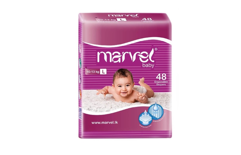 MARVEL BABY 48 DISPOSABLE DIAPERS (L)