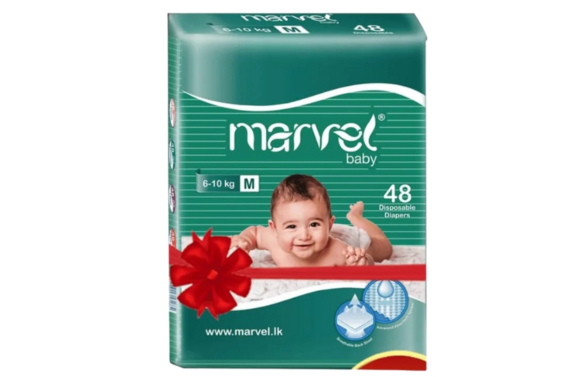 MARVEL BABY 48 DISPOSABLE DIAPERS (M)