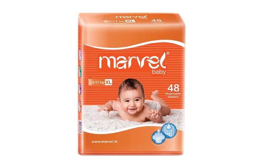MARVEL BABY 48 DISPOSABLE DIAPERS (XL)
