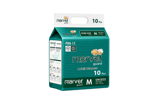 MARVEL GUARD  ADULT DIAPERS 10 PCS ( M)
