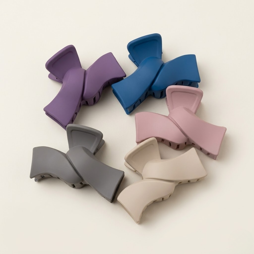 MATTE TWIST HAIR CLAW CLIPS