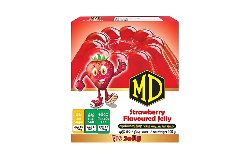 MD STRAWBERRY FLAVOURED JELLY 100G