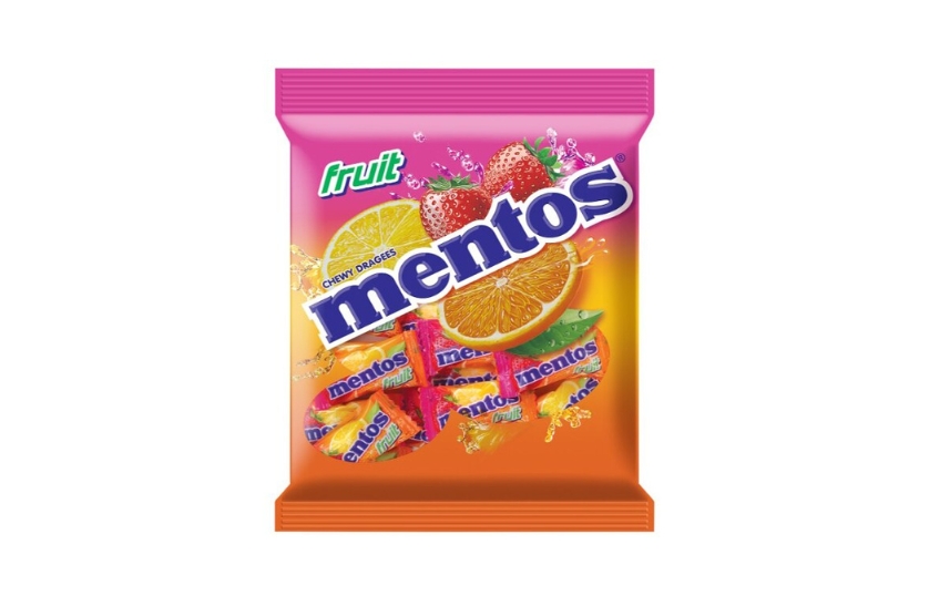 MENTOS FRUIT TOFFEE POUCH 25PCS