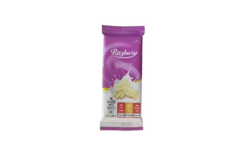 RITZBURY MILK SWEET WHITE 45G