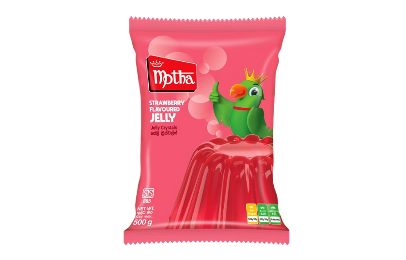MOTHA STRAWBERRYFLAVOURED JELLY CRYSTALS 500G
