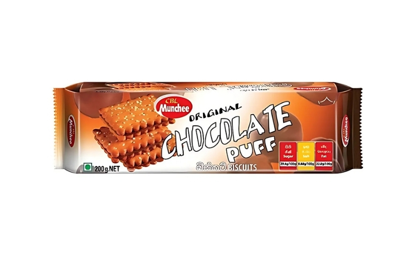 MUNCHEE CHOCOLATE PUFF BISCUITS 200G