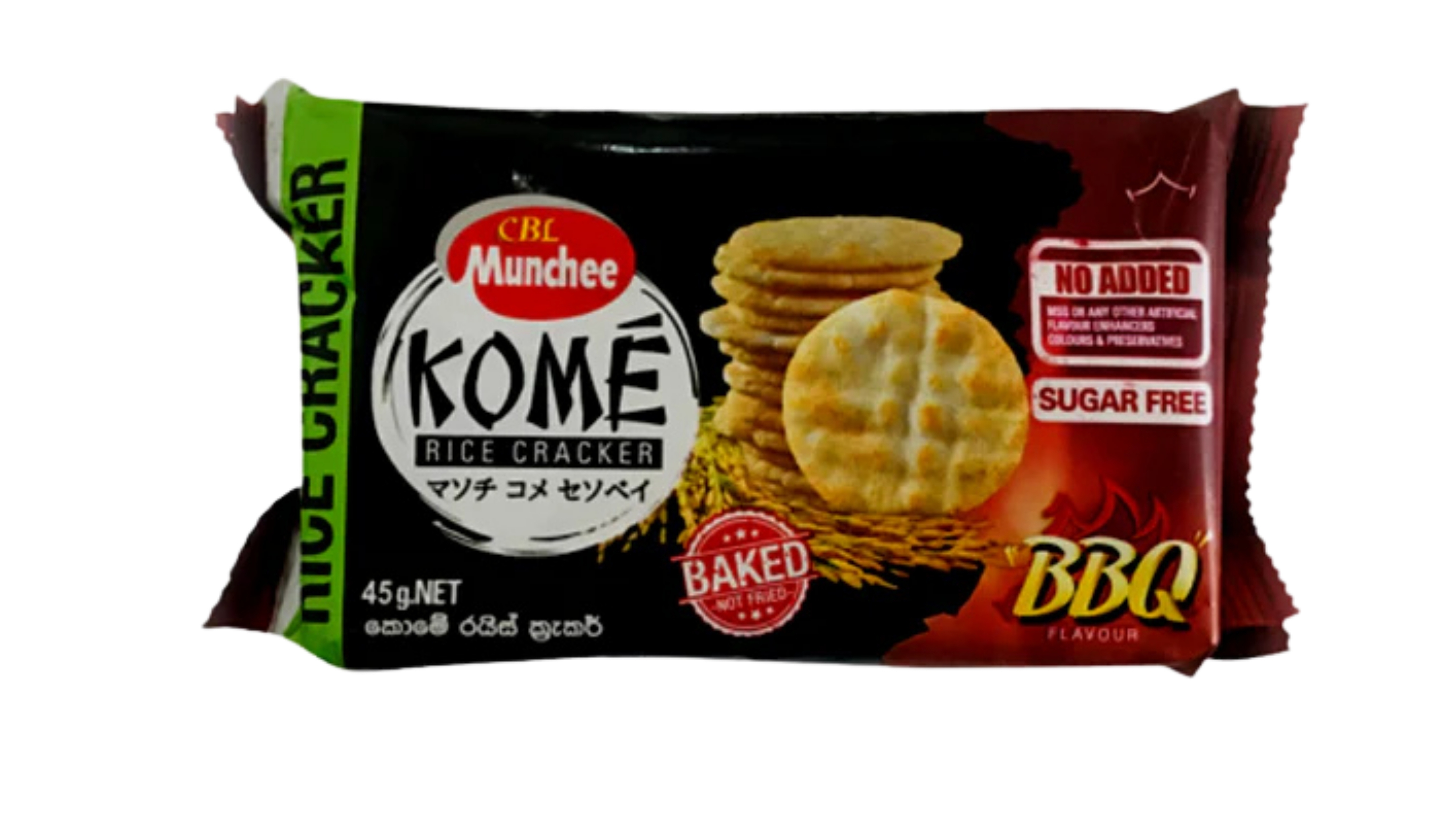 MUNCHEE KOME RICE CRACKER SUGAR  BBQ 45G