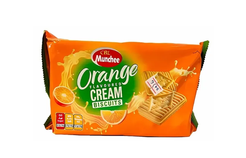 MUNCHEE ORANGE FLAVOURED CREAM BISCUITS