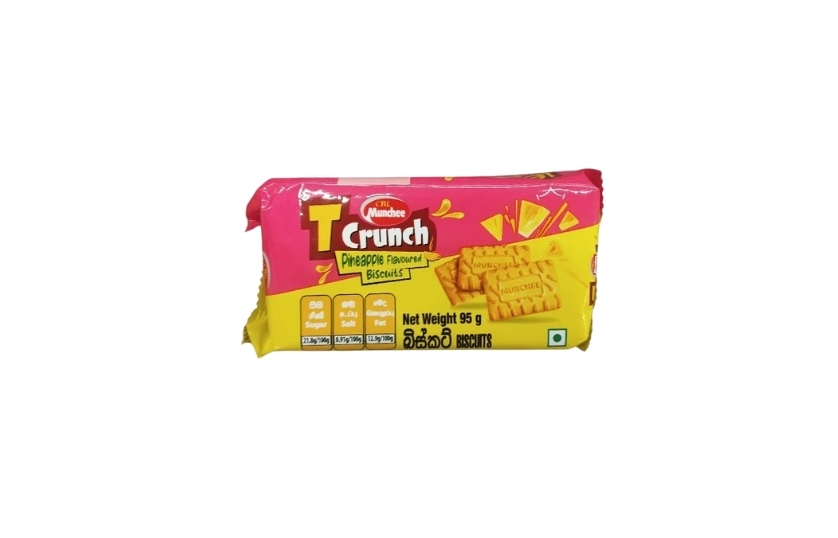 MUNCHEE T CRUNCH PINE APPLE FLAVOURED 95g