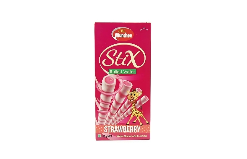 MUNCHEE WAFER STAWBERRY STIX 100G