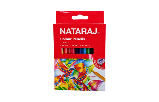 NATARAJA COLOUR PENCIL 12+SHARPNER