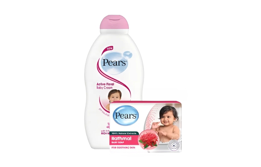 PEARS ACTIVE FLORAL BABY CREAM 100ML + FREE RATHMAL SOAP 70G