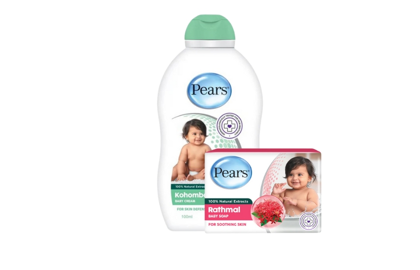PEARS KOHOMBA BABY CREAM 100ML + FREE PEARS RATHMAL SOAP 70G