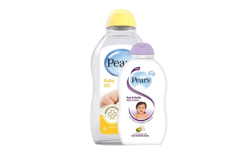 PEARS PURE AND GENTLE BABY OIL 100ML + FREE PEARS PURE AND GENTLE CREAM 50ML