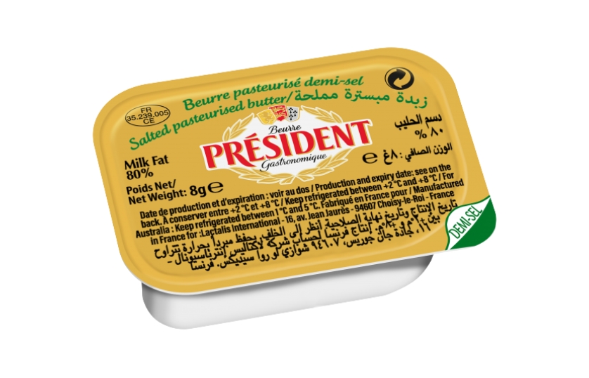 PRESIDENT UNSALTED BUTTER 8G
