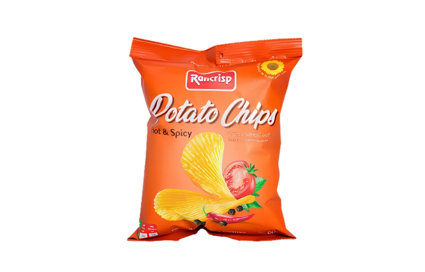 RANCRISP HOT & SPICY POTATO CHIPS 60G