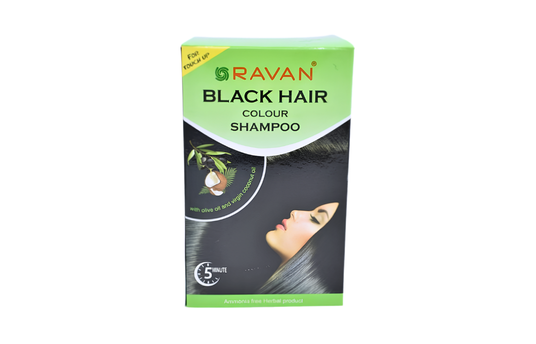 RAVAN BLACK HAIR COLOUR SHAMPOO 21ML