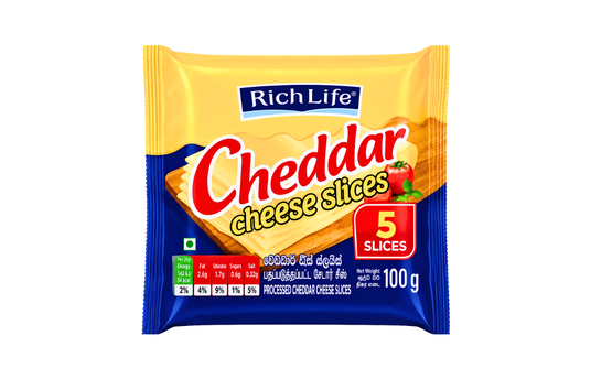 RICHLIFE CHEDDAR CHEESE SLICES 100G