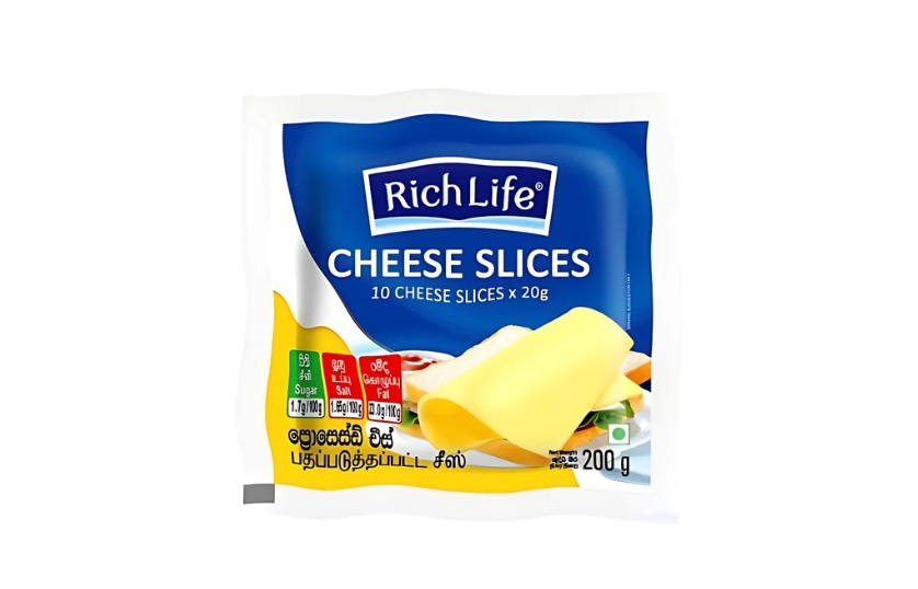 RICH LIFE CHEESE SLICES 200G