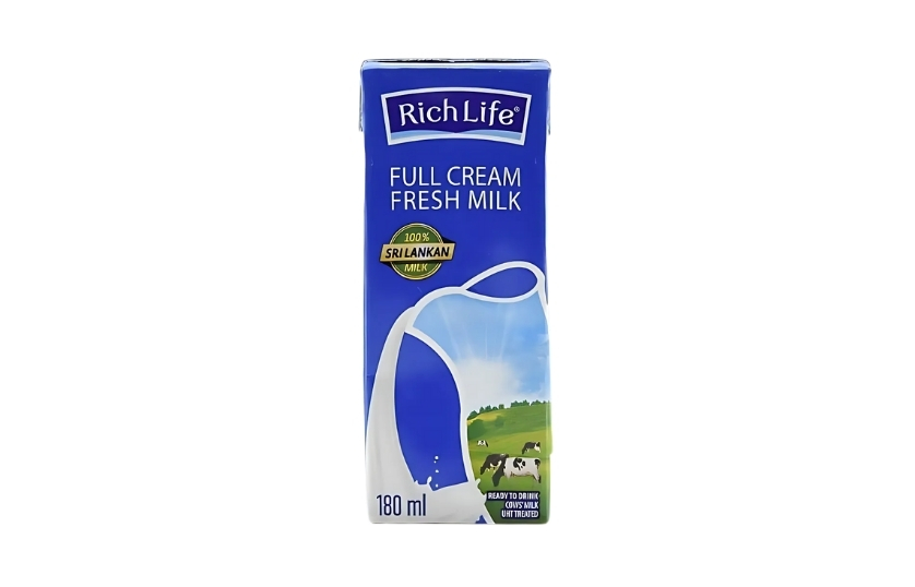 RICH LIFE FULLCREAM FRESH MILK 180ML