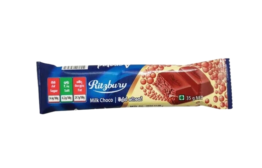 RITZBURY MILK CHOCO 35G
