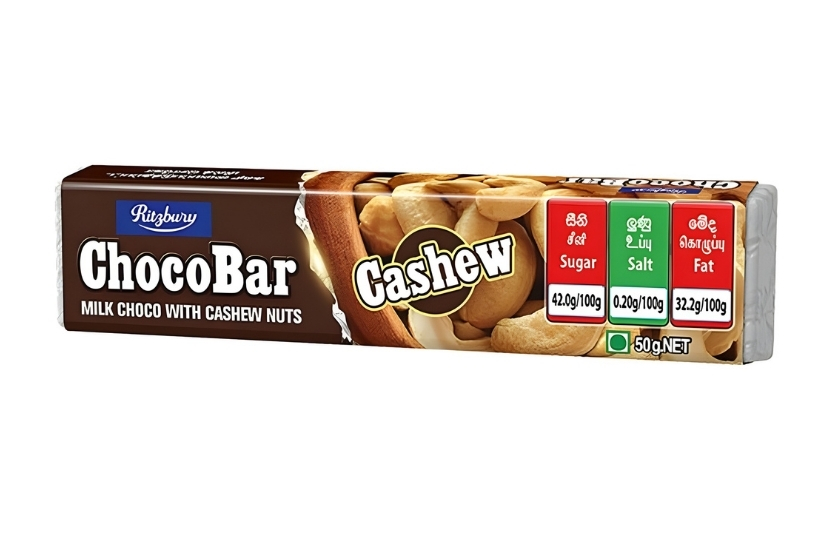 RITZBURY CHOCO BAR CASHEW 50G