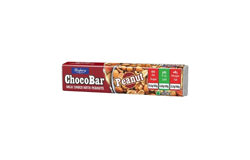 RITZBURY CHOCO BAR PEANUT 50G