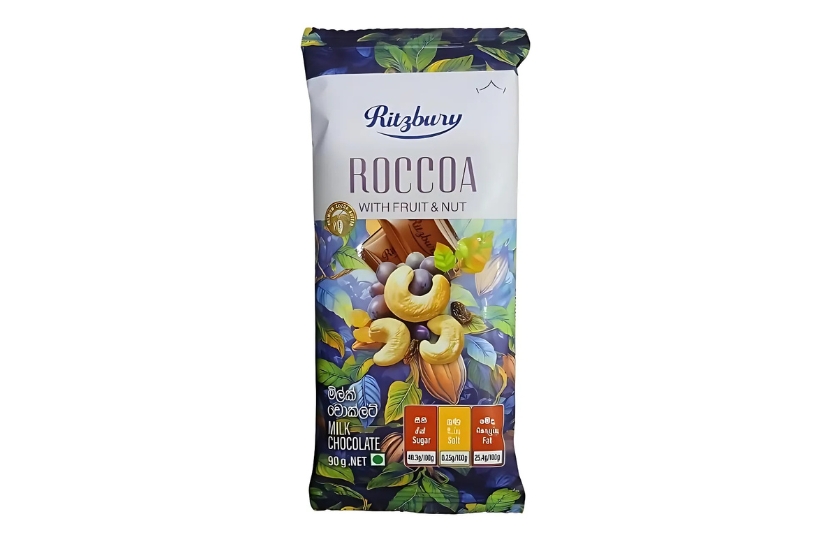 RITZBURY ROCCOA WITH FRUIT & NUT 90G