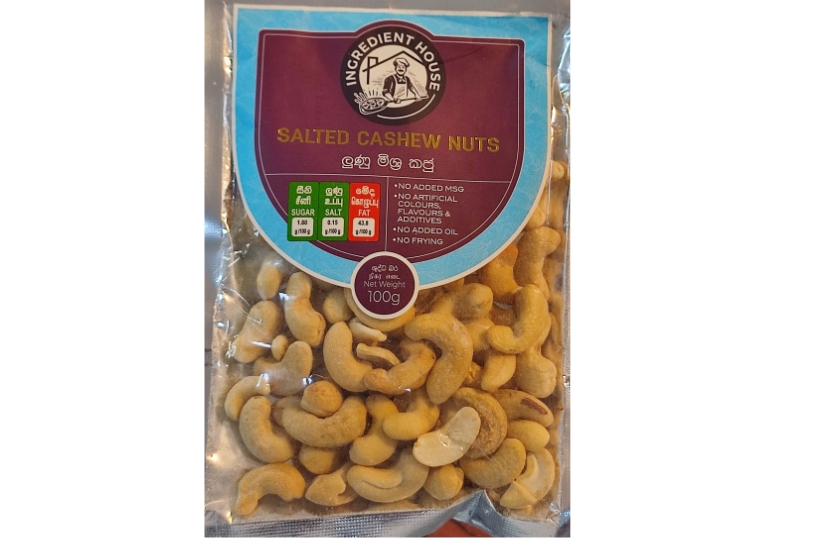 INGREDIENT HOUSE SALTED CASHEW NUTS 100G