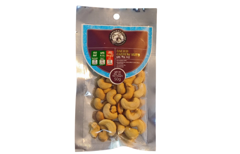 INGREDIENT HOUSE SALTED CASHEW NUTS 50G