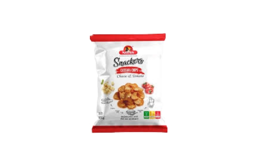NOAS SNACKERS CASSAVA CHIPS CHEESE AND TOMATO 100G