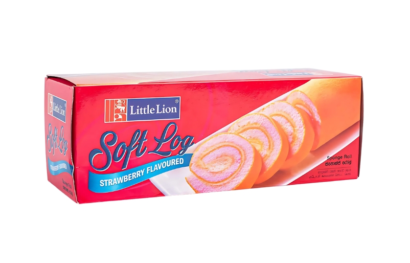LITTLE LION STRAWBERRY SOFT LOG CAKE 200G
