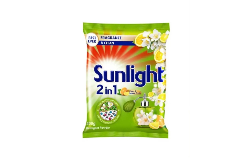 SUNLIGHT 2 IN 1 CLEAN & LEMON FRESH DETERGENT POWDER 400G 