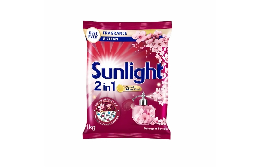 SUNLIGHT CLEAN & SAKURA FRESH DETERGENT POWDER 1KG