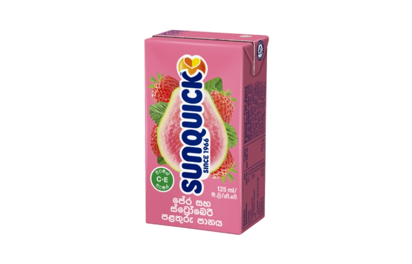 SUNQUICK PINK GUAVA & STRWBERRY FRUIT DRINK 125