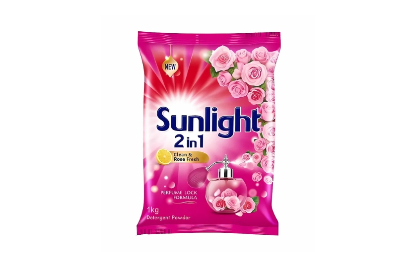 SUNLIGHT 2 IN 1 CLEAN & ROSE FRESH DETERGENT POWDER 1KG