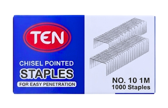 TEN HEAVY DUTY STAPLES SMALL