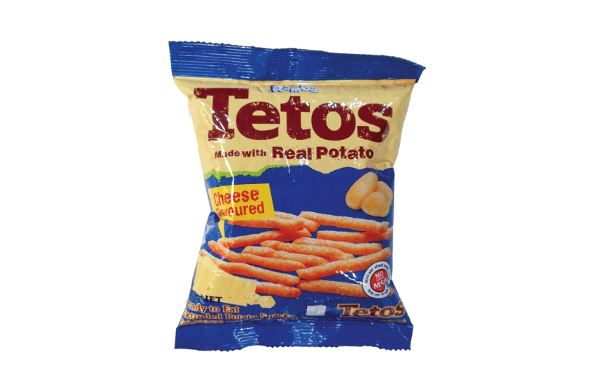 TETOS CHEESE FLAVOURED POTATO SNACKS 20G