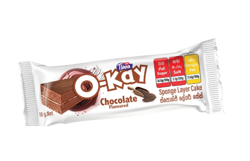 TIARA O-KAY CHOCOLATE FLAVOURED CAKE 15G