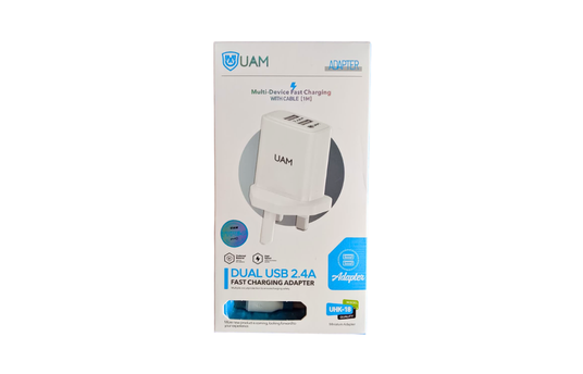UAM DUAL USB 2.4A FAST CHARGING ADAPTER C-TYPE