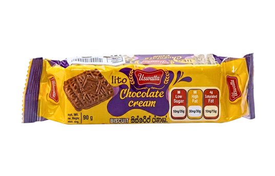 USWATTA LITE CHOCOLATE CREAM BISCUIT 90G