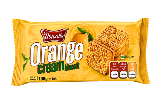 USWATTA ORANGE CREAM BISCUIT 190G