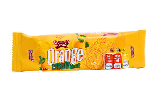 USWATTA ORANGE CREAM BISCUIT 90G