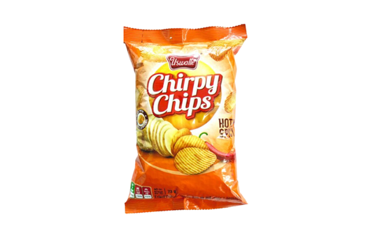 USWATTE CHIRPY CHIPS HOT'N SPICY 73G